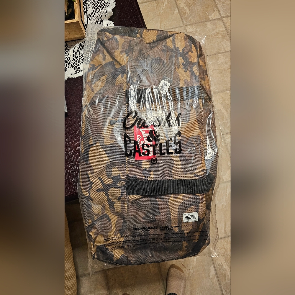 Crooks & Castles Brown and Black Backpack